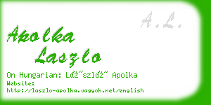 apolka laszlo business card